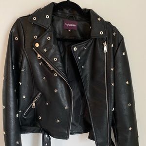 Vigoss Star Studded Leather Jacket